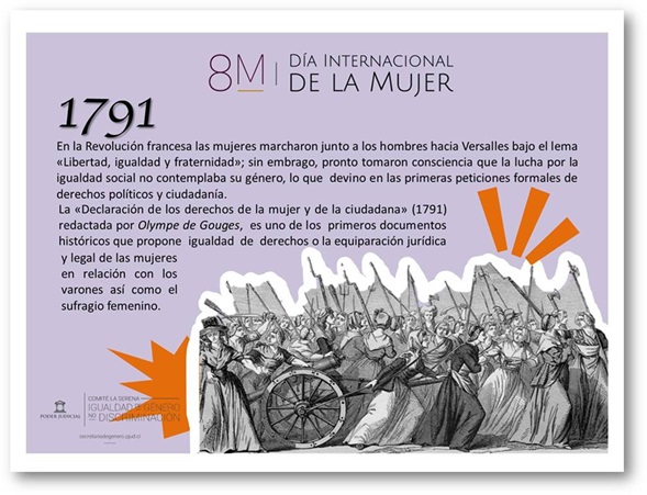 Láminas conmemorativas del Día Internacional de la Mujer, elaboradas por el Comité de Género de la Serena