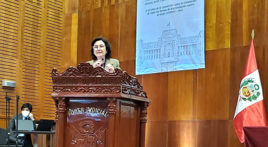 Ministra Andrea Muñoz: “La perspectiva de género es una exigencia para superar sesgos que constituyen obstáculos para el acceso efectivo e igualitario a la justicia” - Congreso Internacional Perú