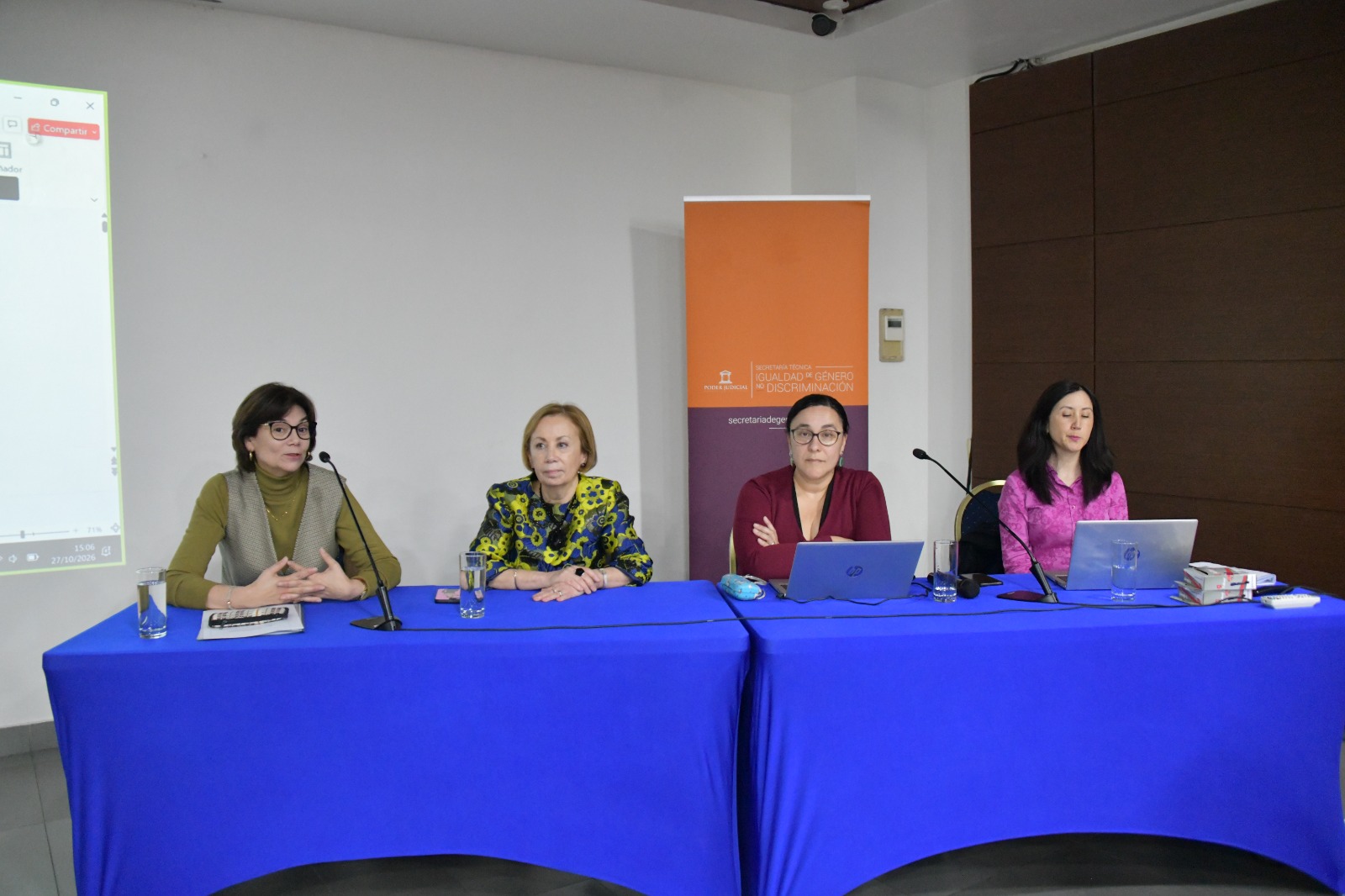 Judicatura de los 43 Juzgados de Policía Local de la jurisdicción de Santiago participan en actividad de sensibilización y difusión de la Guía de Atención a Mujeres víctimas de violencia de género usuarias del Poder Judicial