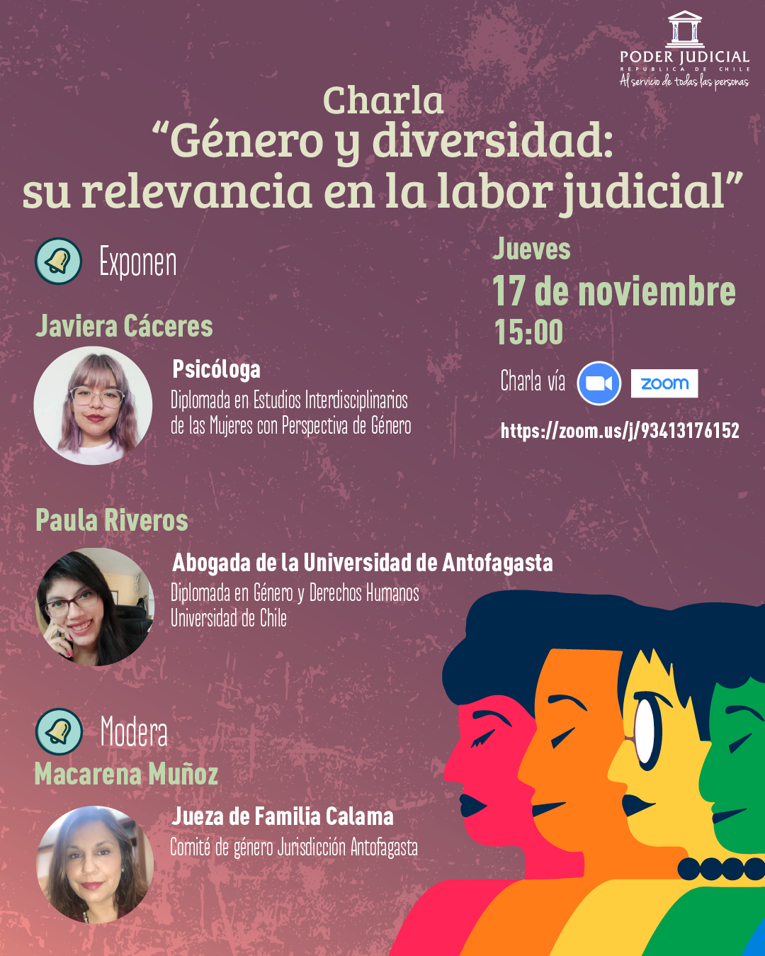 Corte de Antofagasta invita a charla sobre género y diversidad