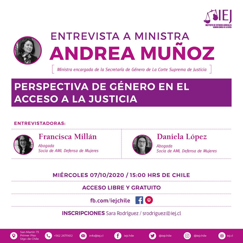 Entrevista a Ministra Andrea Muñoz: Perspectiva de Género en el Acceso a la Justicia